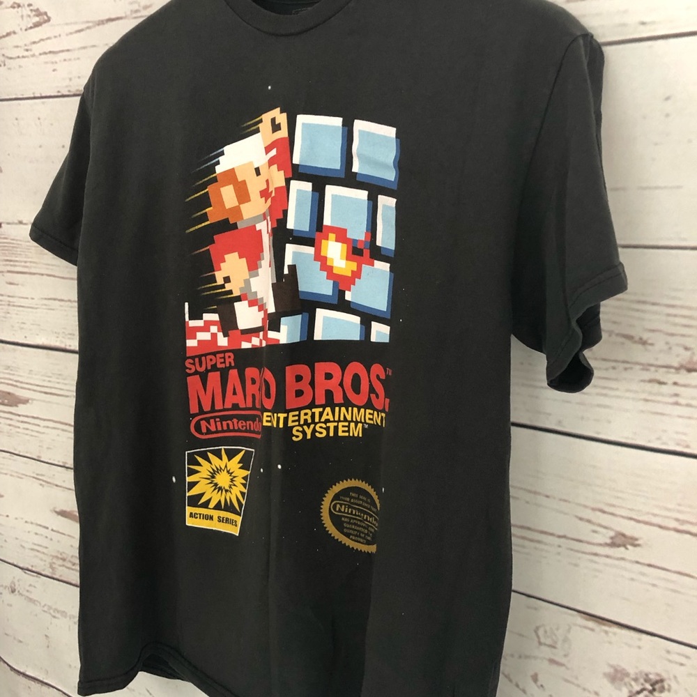 ❌🚫SOLD🚫❌NES Super Mario Game Cover t-shirt - Picture 3 of 4